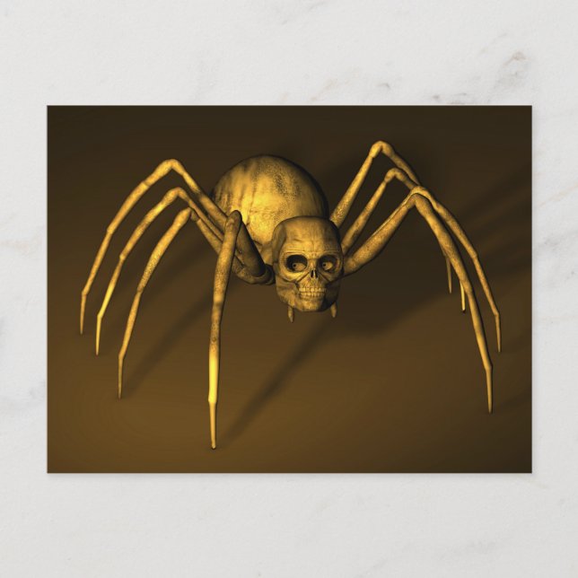 Postal Halloween Skull Spider (Anverso)