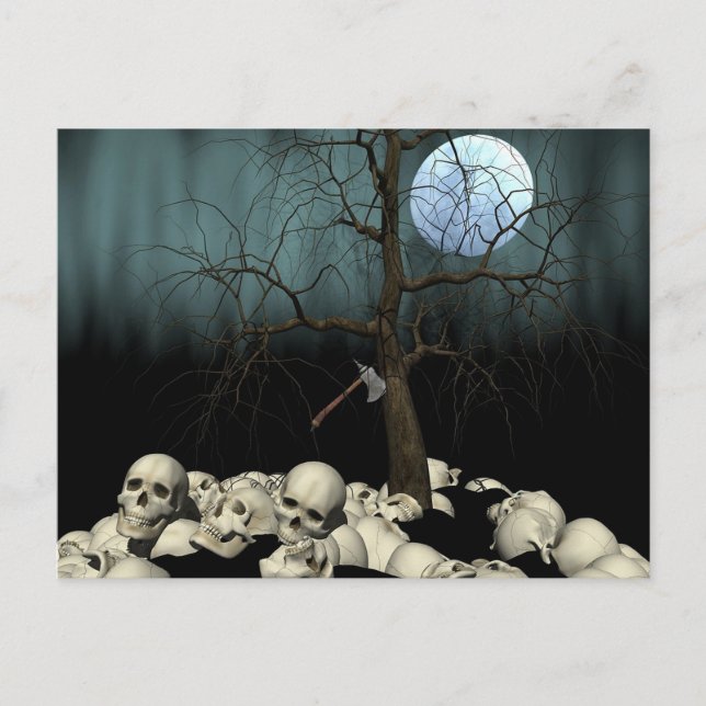Postal Halloween Skulls (Anverso)
