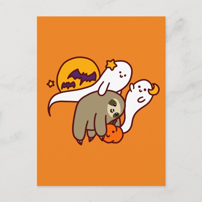 Postal Halloween Sloth (Anverso)