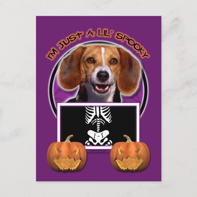 Postal Halloween - Solo un Lil Spooky - Beagle (Anverso)