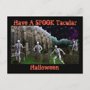 Postal Halloween Spooktacular con zombis