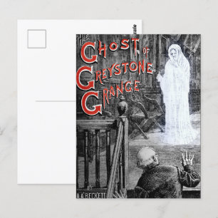 POSTAL HALLOWEEN SPOOKY GHOST DE GREYSTONE MANSION