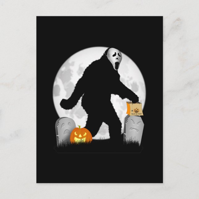 Postal Halloween Squatchin (Anverso)