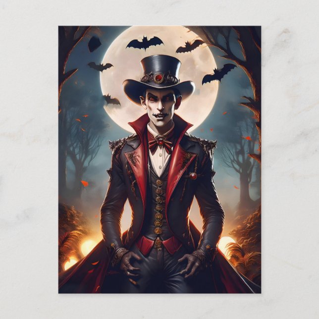 Postal Halloween Steampunk Vampire Zombie (Anverso)