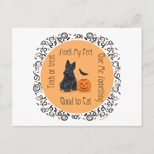 Postal Halloween Terrier Escocés
