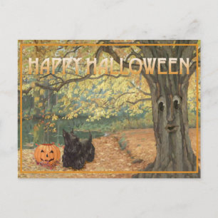 Postal Halloween Terrier Escocés