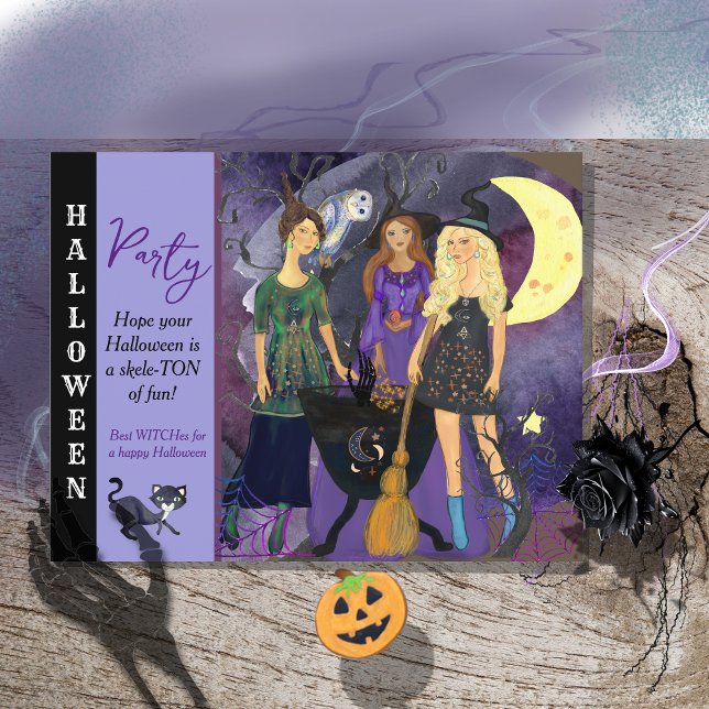 POSTAL HALLOWEEN TESTIGOS HACIENDO LA POSIBILIDAD DE BREW (HALLOWEEN WITCHES MAKING BREW Postcard)