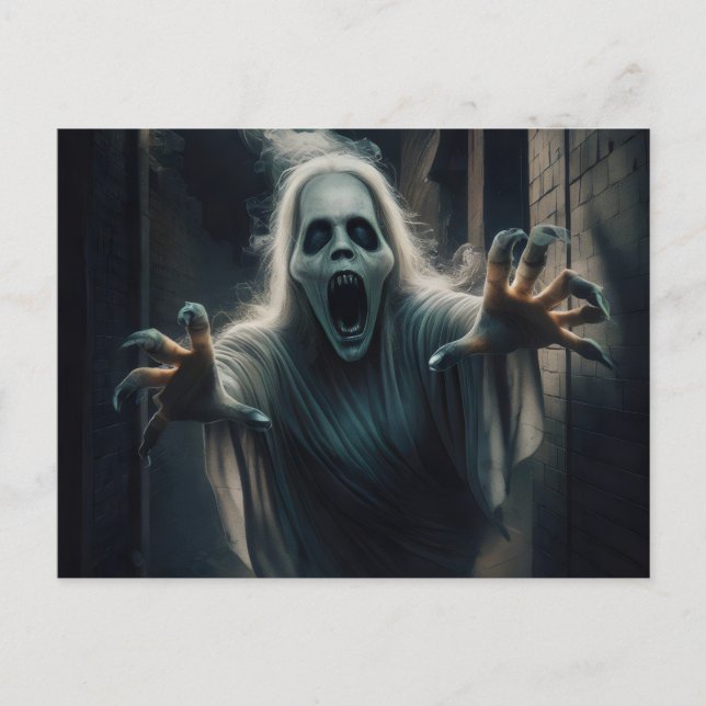 Postal Halloween themed postcard. (Anverso)