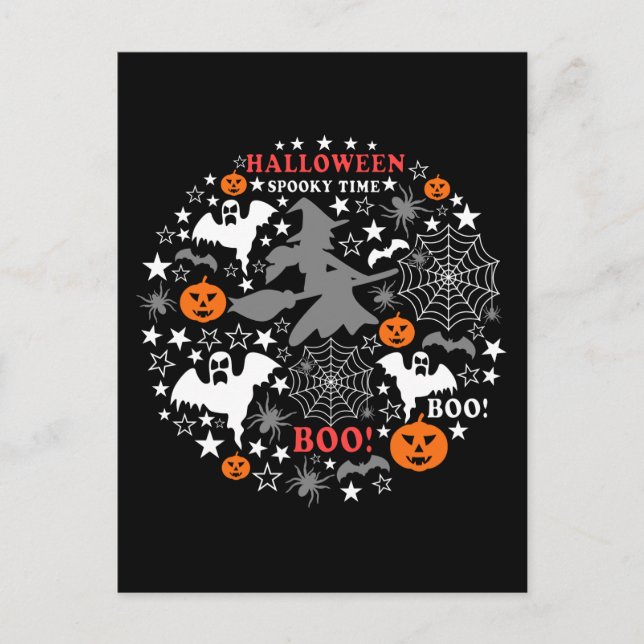 Postal Halloween Tiempo Espeluznante (Anverso)