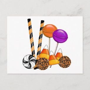 Postal Halloween Trick O Trete Candy Candy Corn