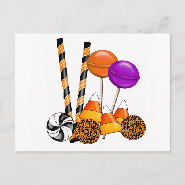 Postal Halloween Trick O Trete Candy Candy Corn (Anverso)