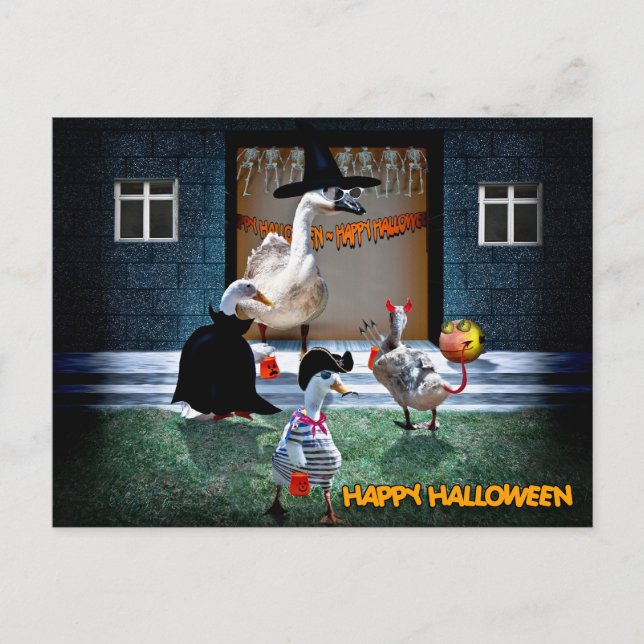 Postal ¡Halloween Truco o tiempo de tratamientos! (Anverso)