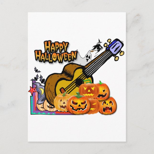 Postal Halloween Ukulele (Anverso)