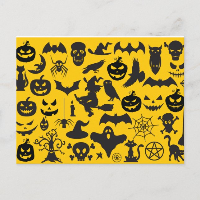 Postal Halloween variado (Anverso)