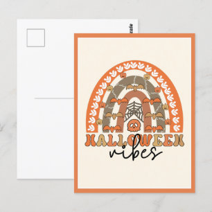 Postal Halloween Vibes Boho Rainbow Fall Halloween