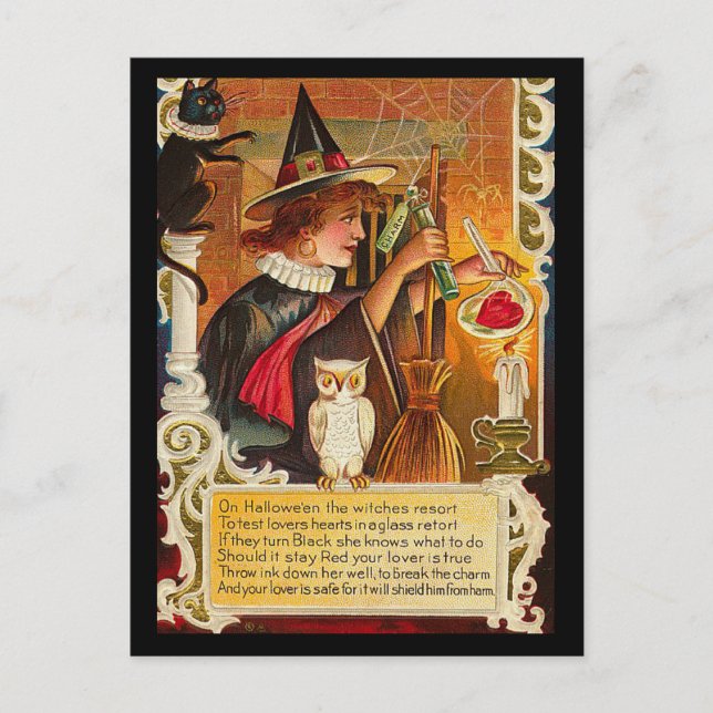Postal Halloween vintage (Anverso)