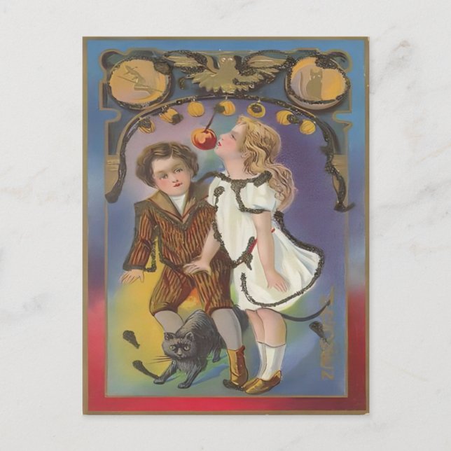 Postal Halloween vintage (Anverso)