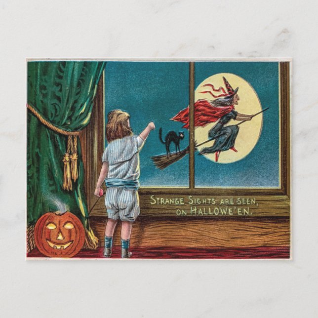 Postal Halloween vintage (Anverso)