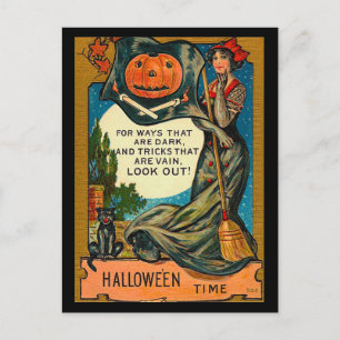 Postal Halloween vintage