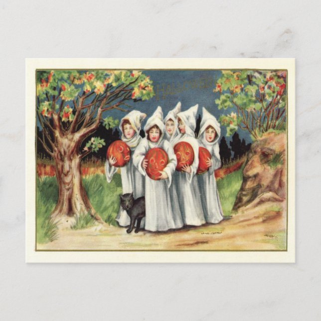 Postal Halloween vintage (Anverso)