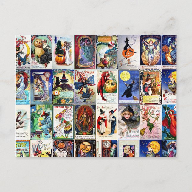 Postal Halloween vintage (Anverso)