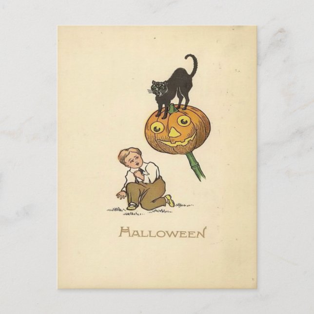 Postal Halloween vintage (Anverso)