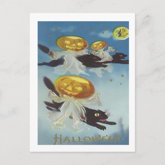 Postal Halloween vintage (Anverso)