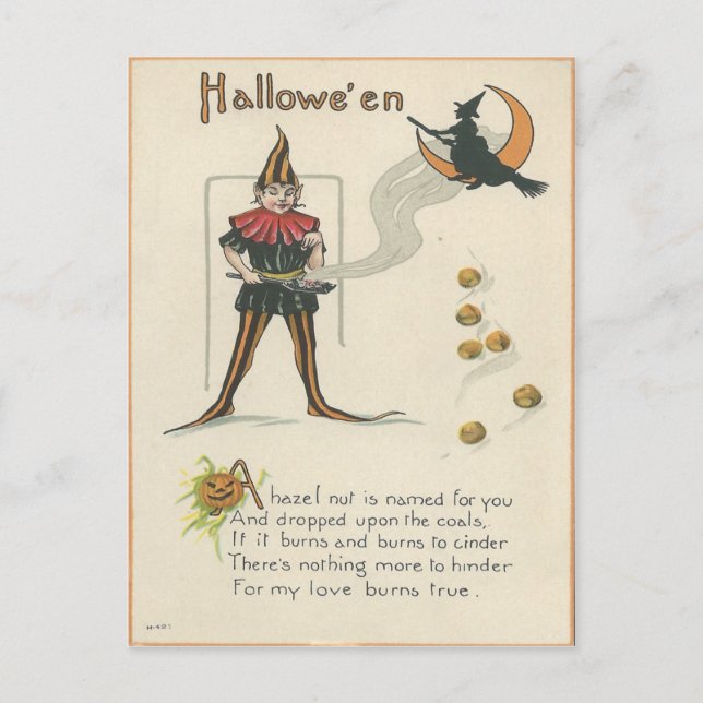 Postal Halloween vintage (Anverso)