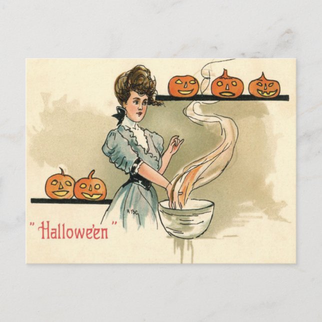 Postal Halloween vintage (Anverso)