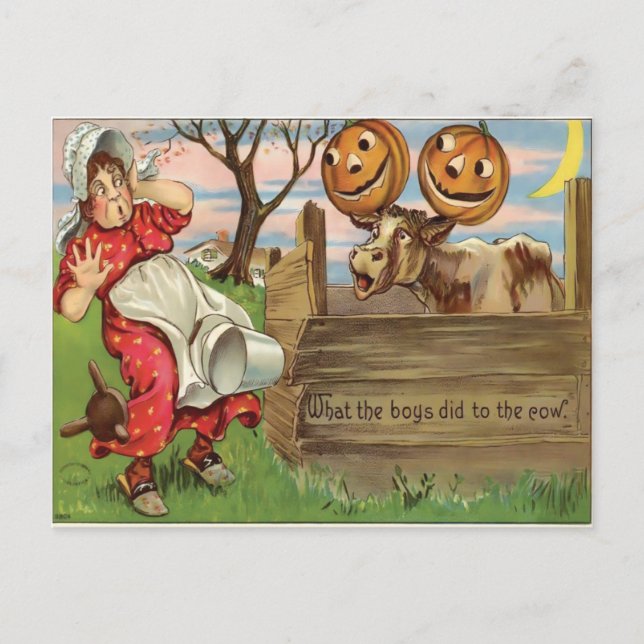 Postal Halloween vintage (Anverso)