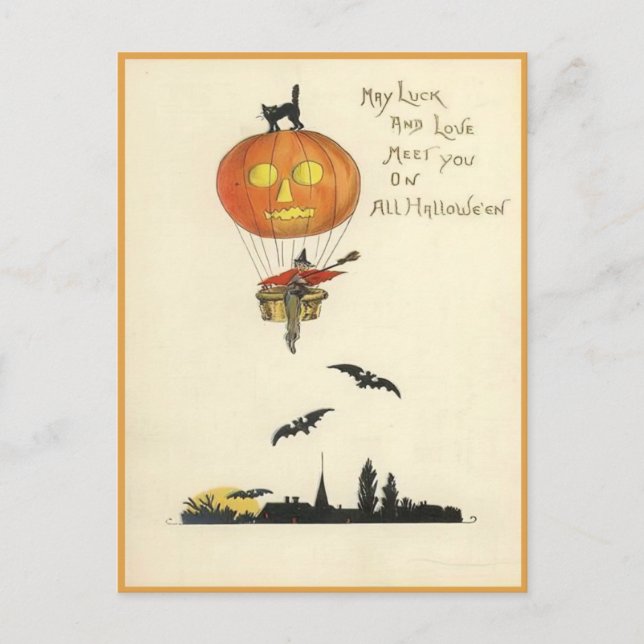 Postal Halloween vintage (Anverso)
