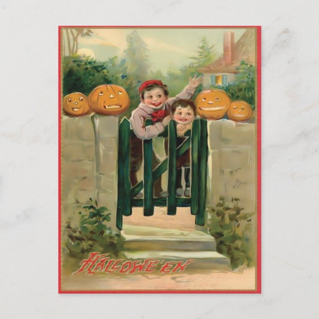 Postal Halloween vintage (Anverso)