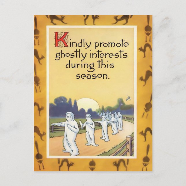 Postal Halloween vintage (Anverso)