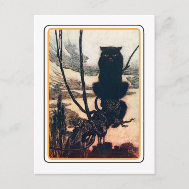 Postal Halloween vintage (Anverso)