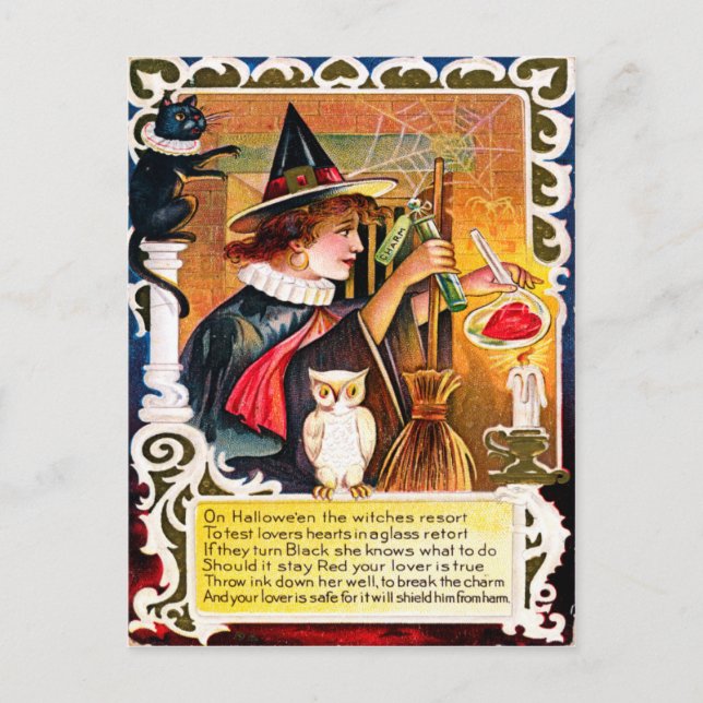 Postal Halloween vintage (Anverso)