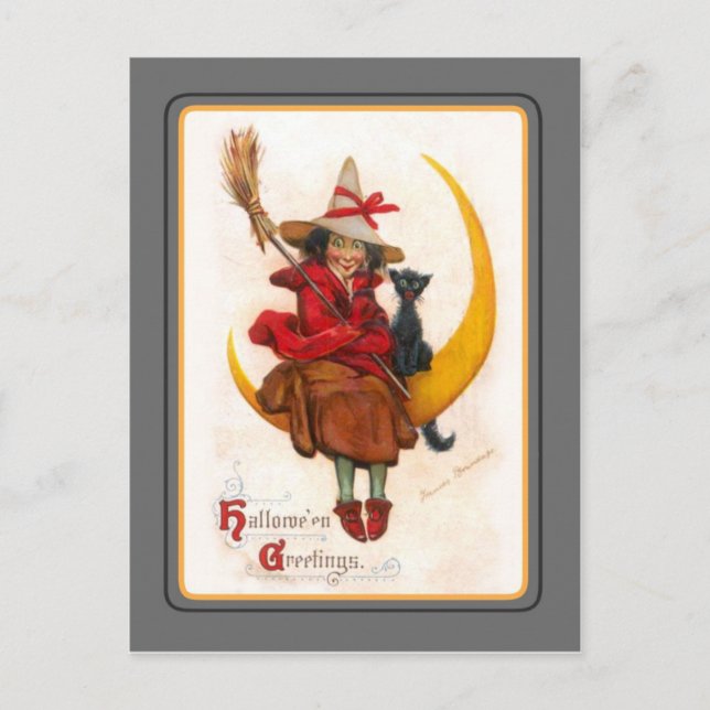 Postal Halloween vintage (Anverso)