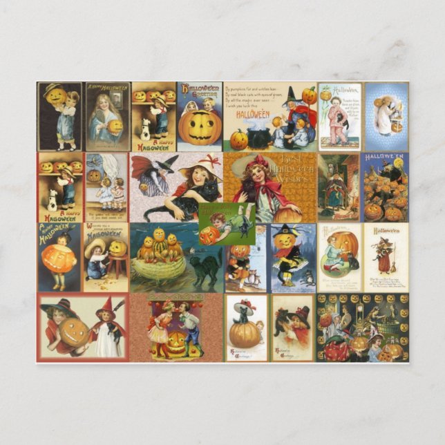 Postal Halloween vintage (Anverso)