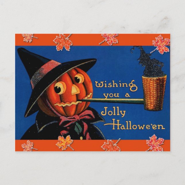 Postal Halloween vintage (Anverso)