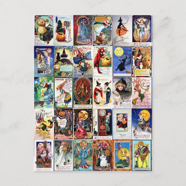 Postal Halloween vintage (Anverso)