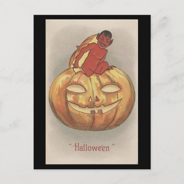 Postal Halloween vintage (Anverso)
