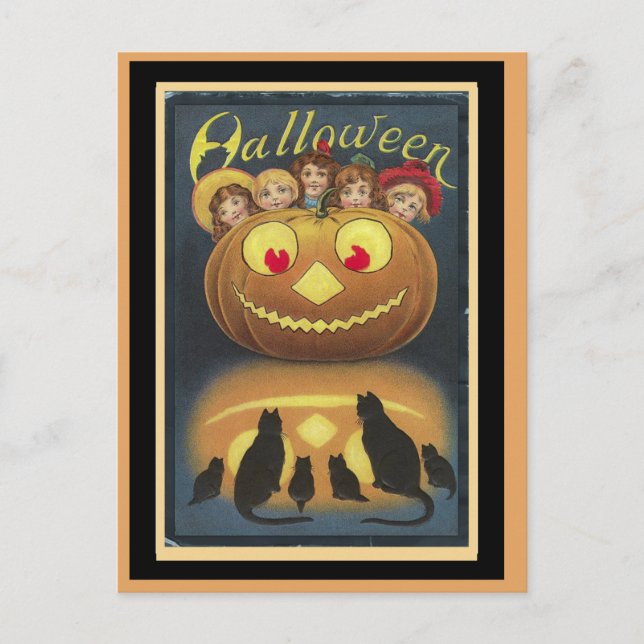 Postal Halloween vintage (Anverso)