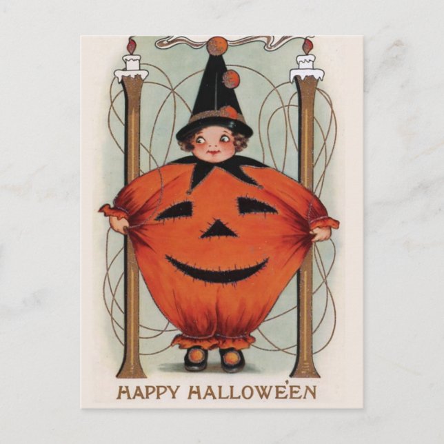 Postal Halloween vintage (Anverso)