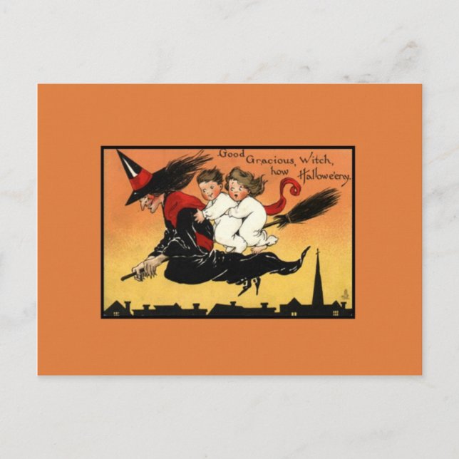 Postal Halloween vintage (Anverso)