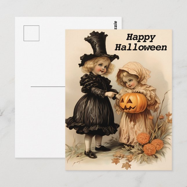 Postal Halloween vintage (Anverso / Reverso)