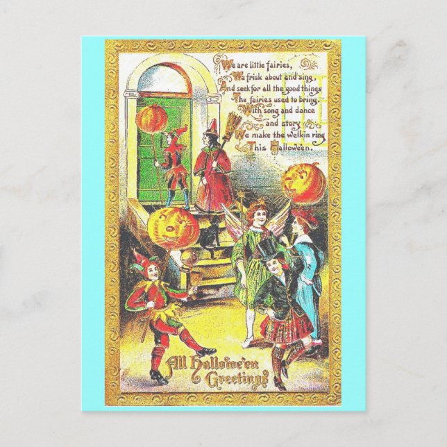 Postal Halloween vintage (Anverso)