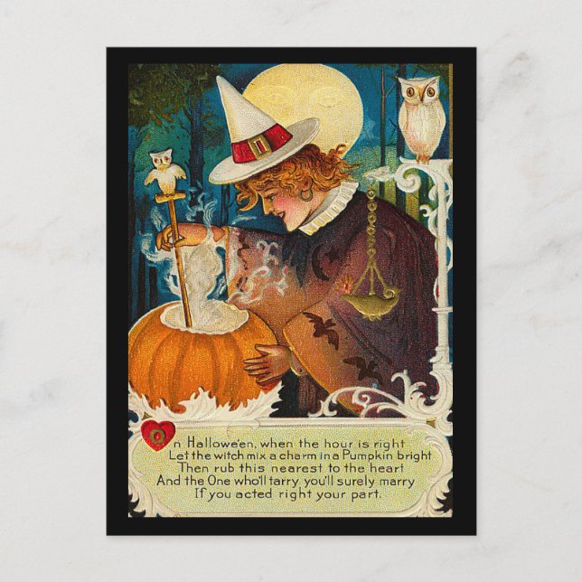 Postal Halloween vintage (Anverso)