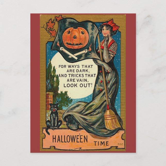 Postal Halloween vintage (Anverso)