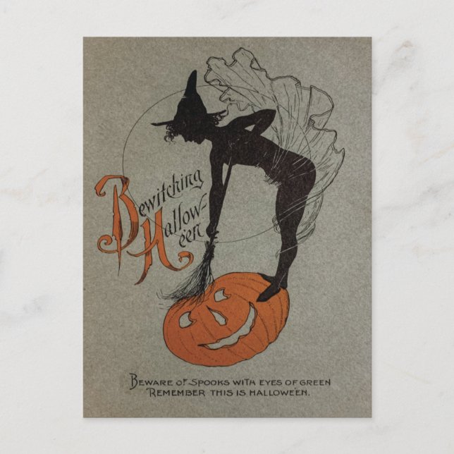 Postal Halloween vintage (Anverso)
