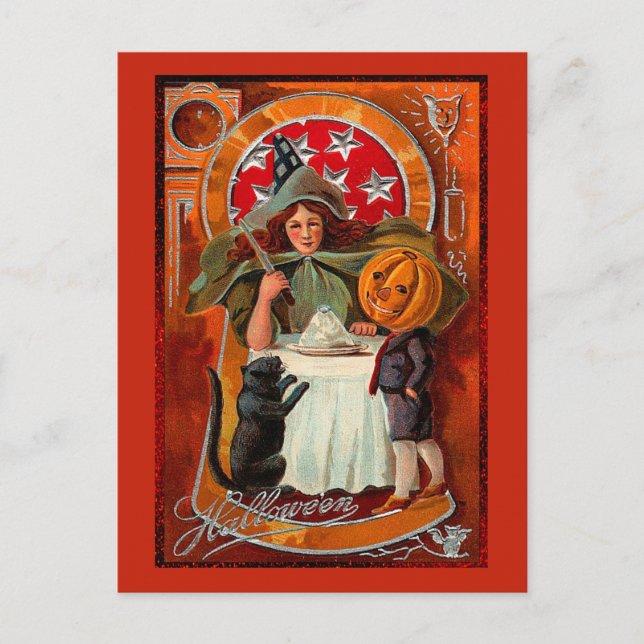 Postal Halloween vintage (Anverso)