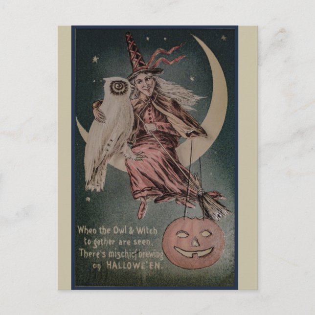 Postal Halloween vintage (Anverso)
